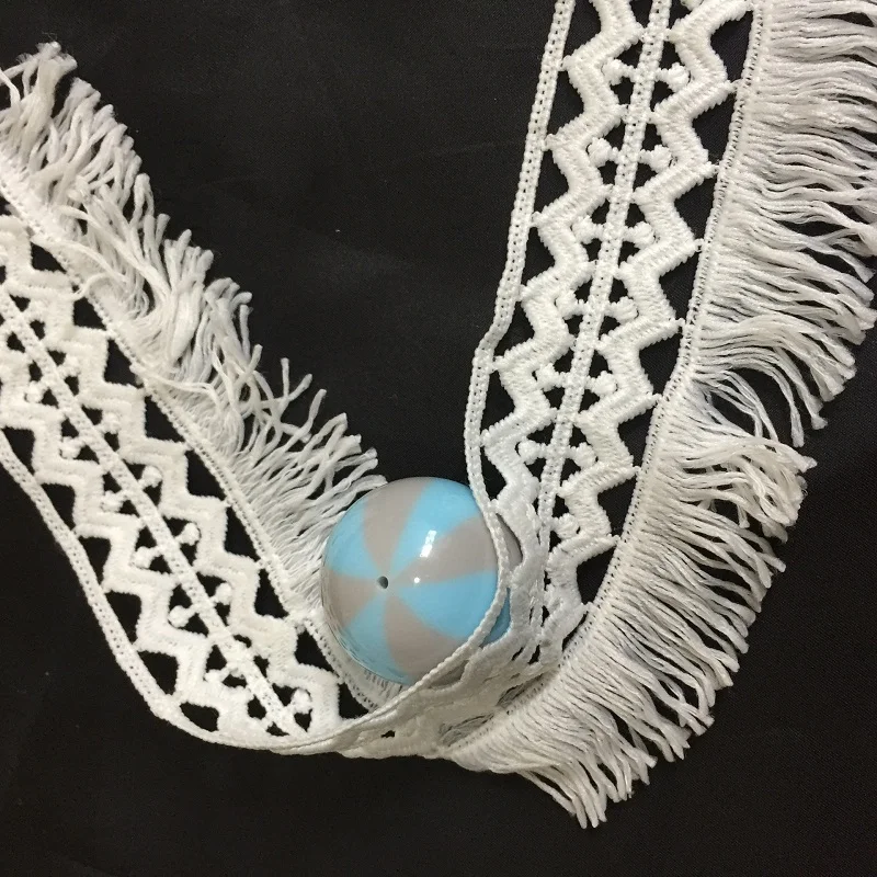 3 ярда/партия высококачественное белое эластичное кружевное украшение лентами