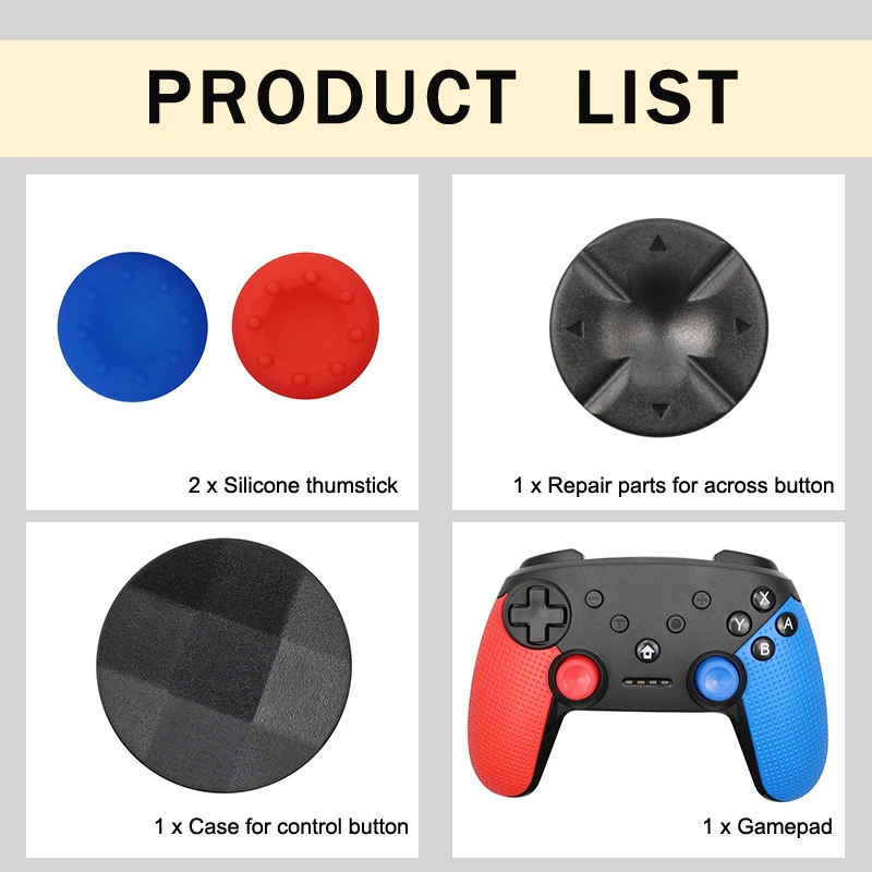 Беспроводной игровой контроллер, джойстик для Nintendo Switch Console, Bluetooth Gamepad Pro Joypad для Android/PC, аксессуары для управления