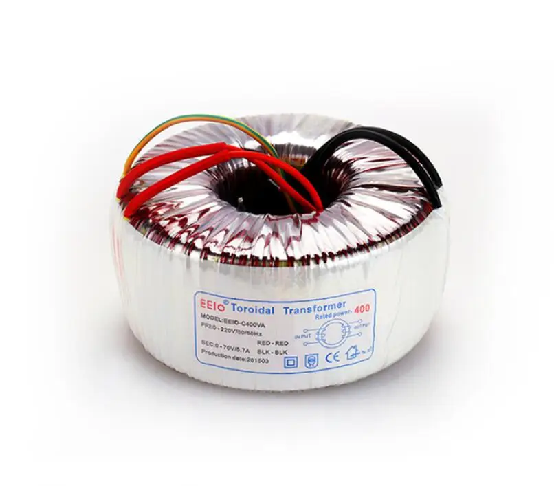 70V tranformer 400VA oroidal медные опоры для трансформатора пользовательские трансформатор 220V вход 70V 5.7A силовой трансформатор