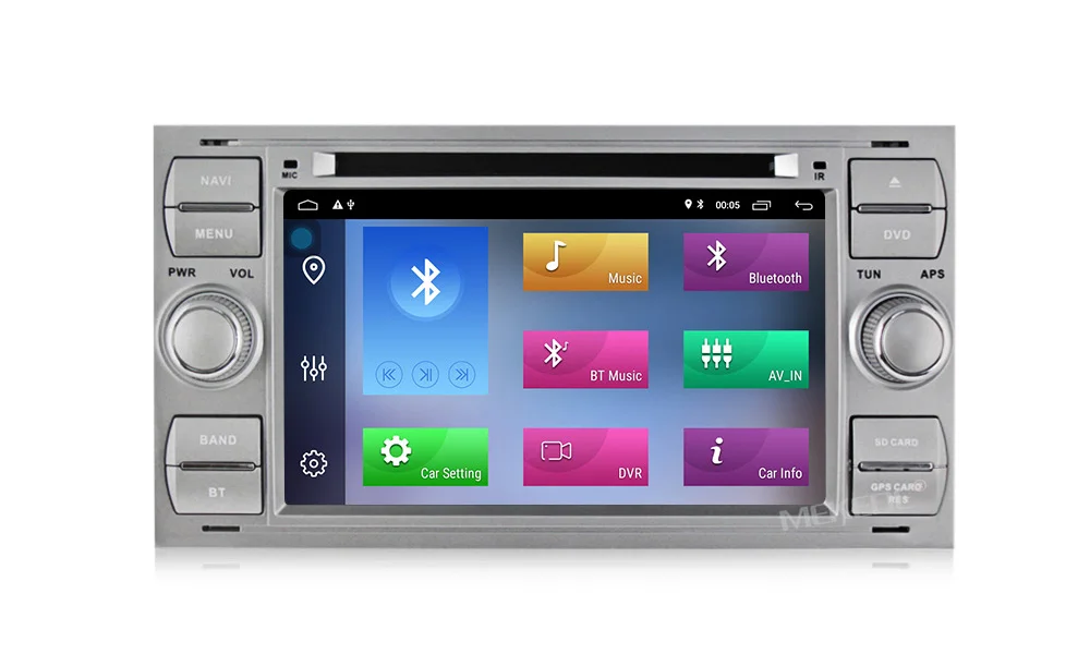 MEKEDE 1024X600 2+ 32G 2 Din Android 9,1 автомобильный dvd мультимедийный плеер gps для Ford Mondeo Focus Transit C-MAX S-MAX Fiesta Автомагнитола