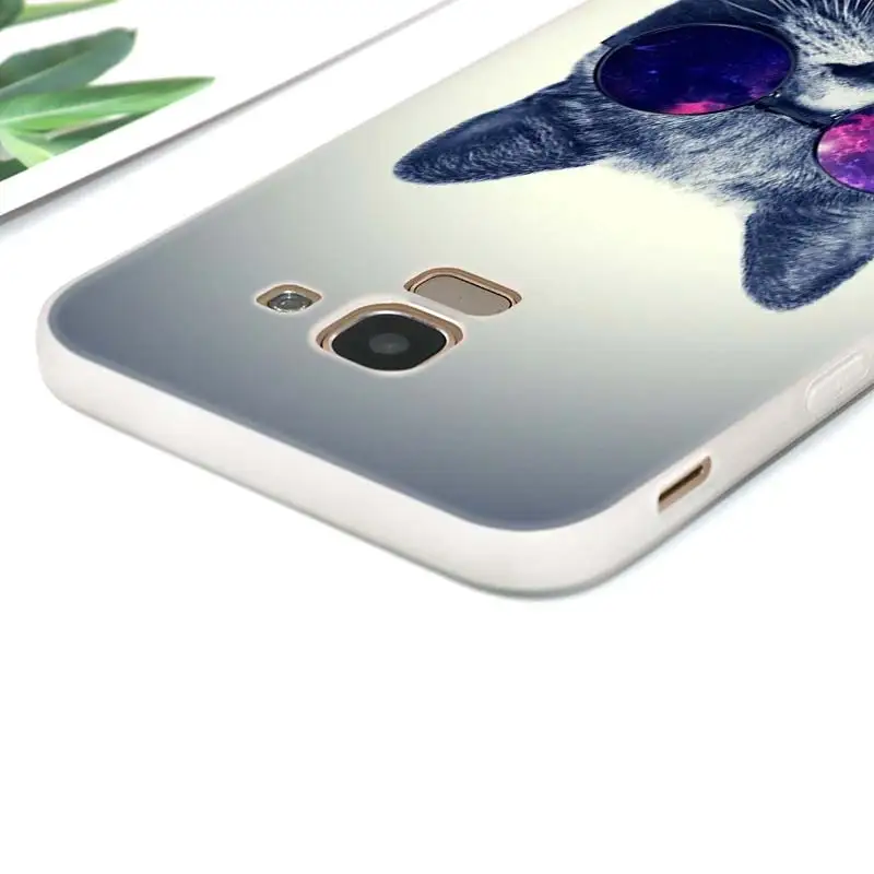 Силиконовый чехол для телефона с милым рисунком кота Samsung Galaxy j8 j7 j6 j5 j4 j3 Plus Prime 2018