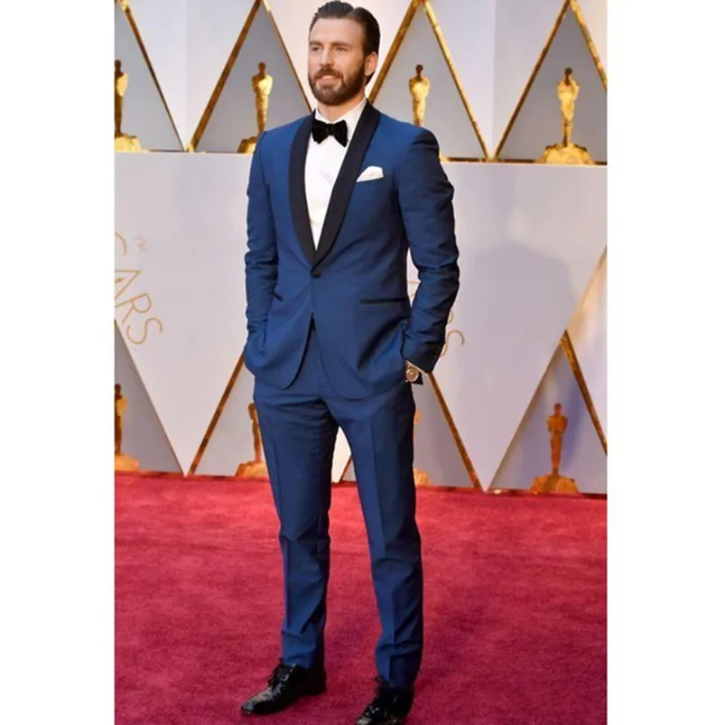 Высококачественные красивые темно-синие свадебные костюмы смокинги для жениха