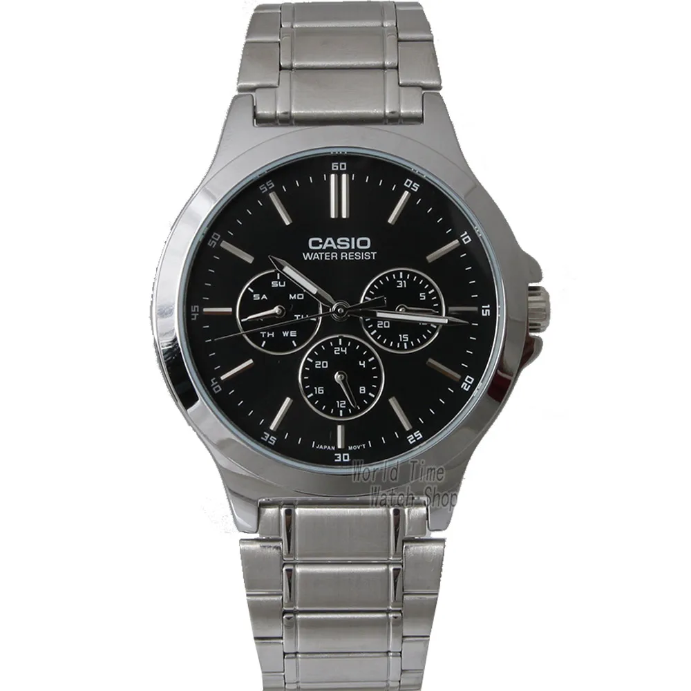 MTPV300D1A-1 Часы Casio мужские наручные часы лучший бренд класса люкс комплект кварцевые Светящиеся часы 50 м Водонепроницаемые мужские часы Спортивные военные часы Бизнес Классические мужские часы relogio masculino reloj hombre - Цвет: MTPV300D1A-1