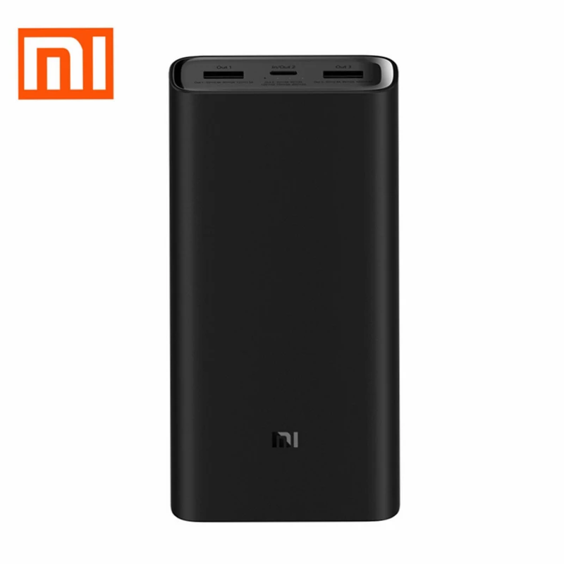20000 мАч Внешний аккумулятор Xiaomi Mi Power Bank Быстрая зарядка 2 USB выход для телефона |