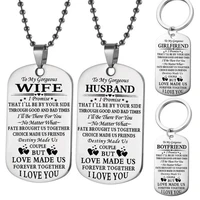 to my gorgeous husbandwife stainless steel couple necklace dog tag pendant love forever jewelry valentines day present