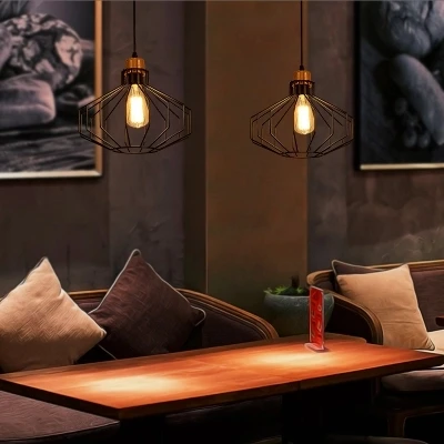Деревянный железный светодиодный подвесной светильник в скандинавском стиле