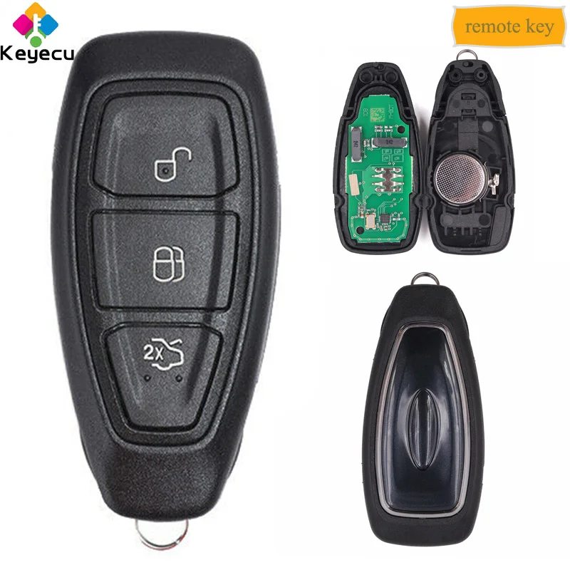 Смарт ключ KEYECU с дистанционным управлением 3 Btn 434 МГц ID83 4D63 для Ford Focus Fiesta C Max