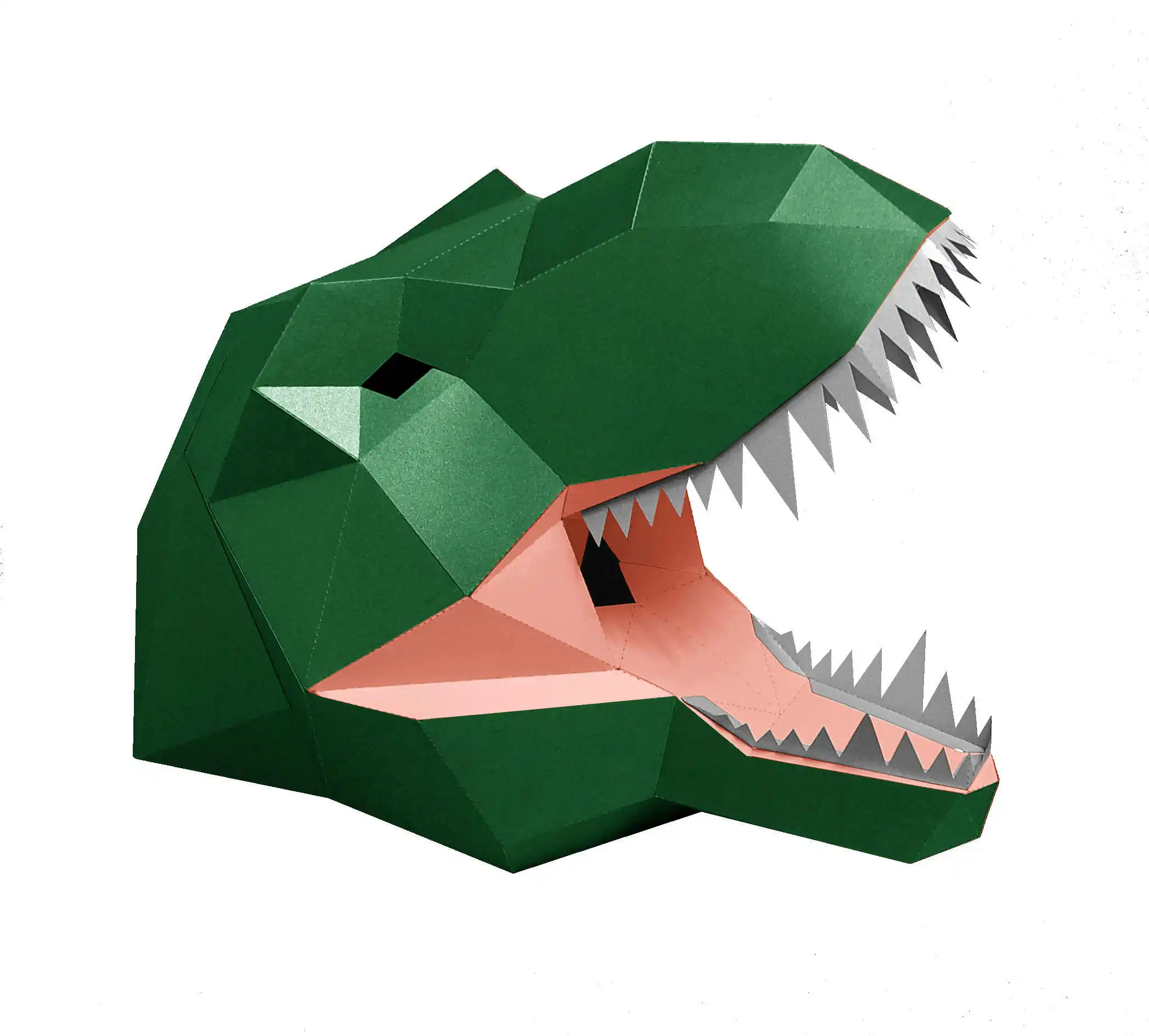 As picture 3D Бумажная Маска, модный костюм динозавра животного, косплей, сделай сам, бумага, ремесло, Маска модели, Рождество, Хэллоуин, выпускной вечер, вечерние, подарок - Цвет: As picture