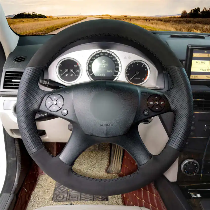 style-05 MEWANT синий из искусственной замши рулевого колеса автомобиля крышки для Mercedes Benz W204 c-класс 2007-2010 C280 C230 C180 C260 C200 C300 - Название цвета: style-05