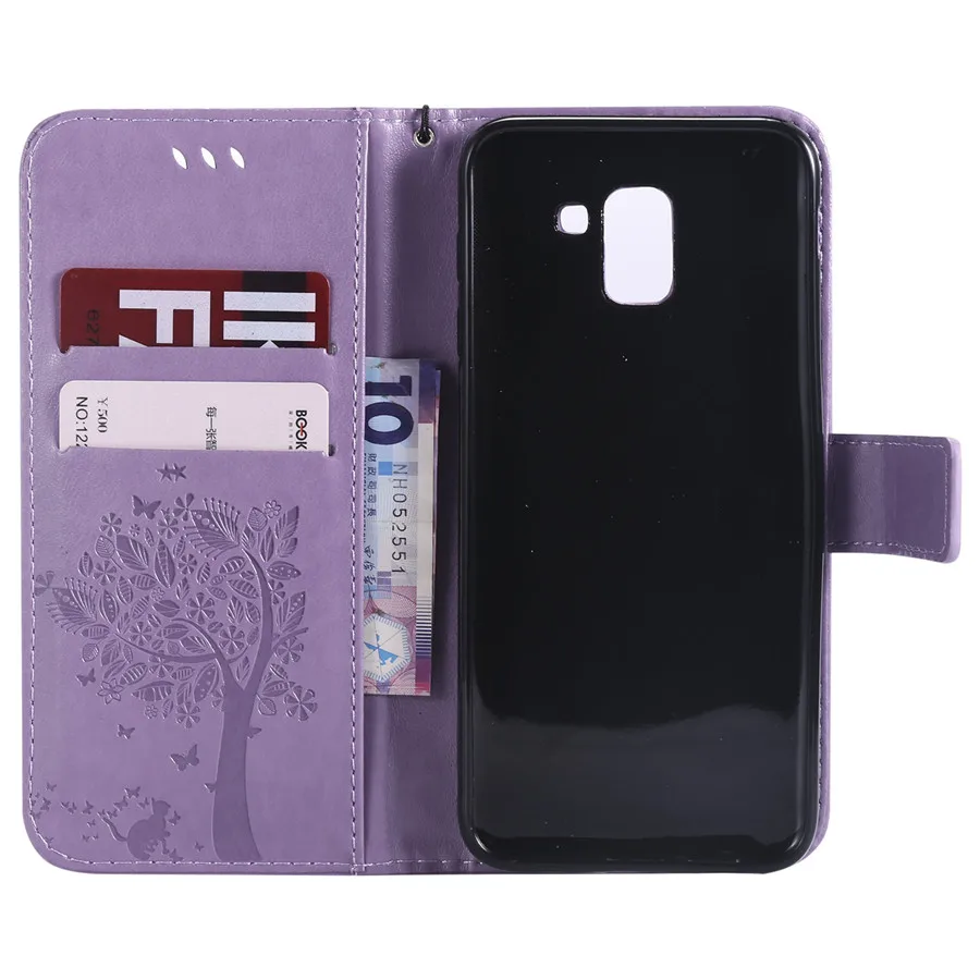 J6 2018 J600F Не доставая его из чехла для Fundas samsung Galaxy кожаный чехол ЕС J600 бумажник с
