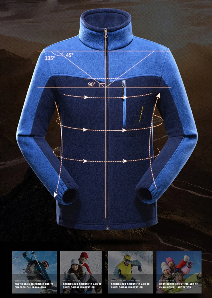 WindTaste Мужские Зимние флисовые спортивные куртки из флиса теплые пальто походные лыжные треккинговые мужские женские куртки KA086