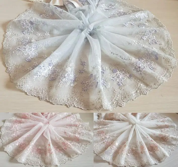 Кружевное нижнее белье 2 Yds кружевное с цветочной вышивкой из тюля 7 дюймов