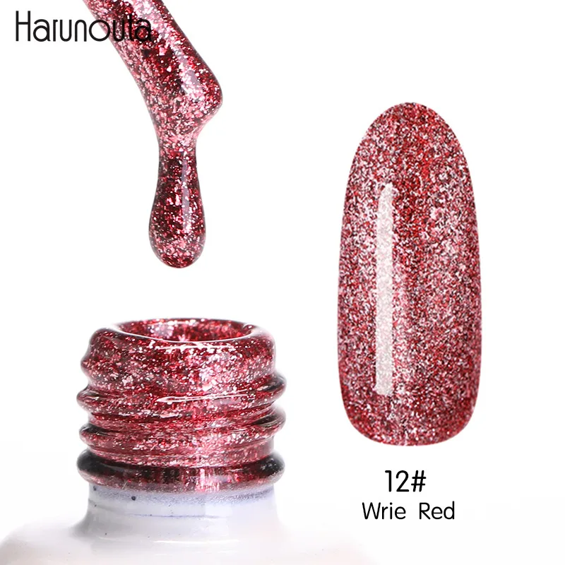 Wrie Red Harunouta 12 мл однотонная одежда личная гигиена Красный Фиолетовый Блеск Звездное платины краски стойкий гель для ногтей дизайн ногтей гель Лаки - Цвет: Wrie Red