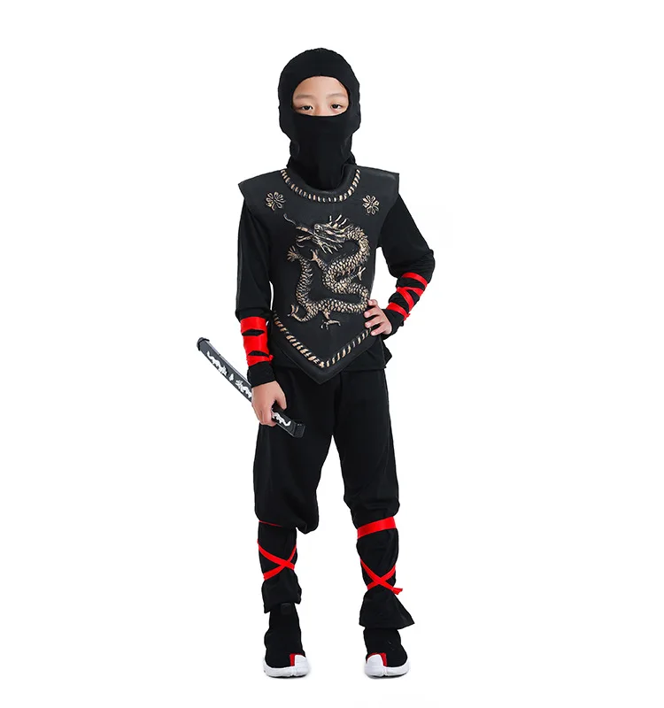 Детские костюмы ниндзя на Хэллоуин для мальчиков и девочек костюм воина-убийцы