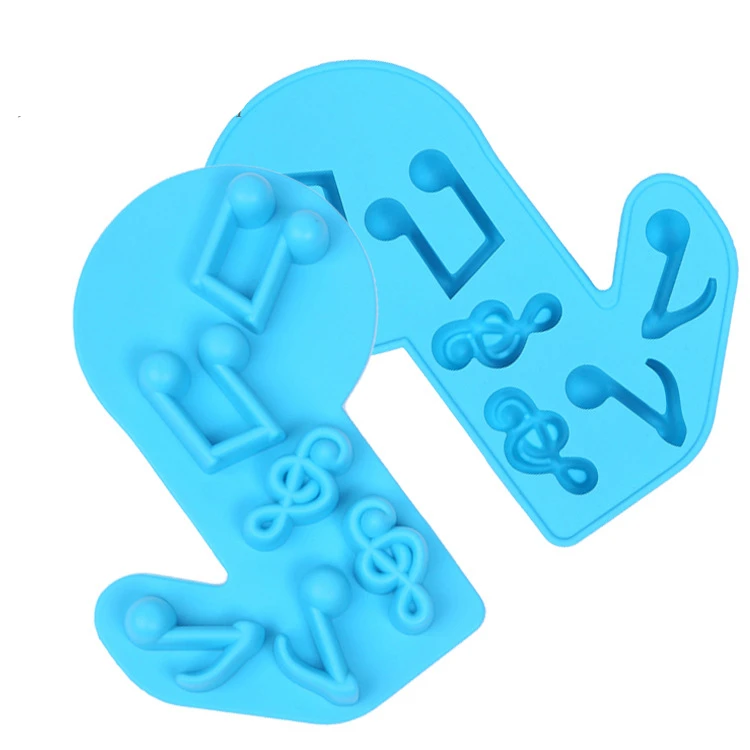 Wofo 3D ноты Форма силиконовые Формы для тортов DIY Кухня льда лоток шоколад мыла