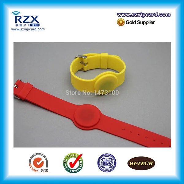 

Free shipping RFID wristband 10pcs silicone adjustable TK4100 125Khz wristband