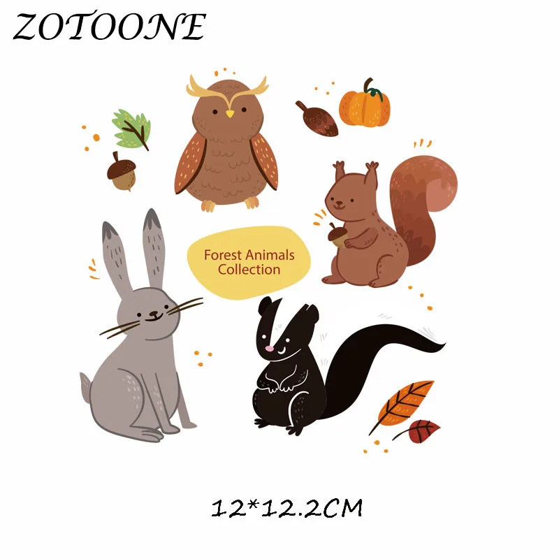 ZOTOONE железные нашивки для одежды сумок Набор нашивок с животными Аппликация из