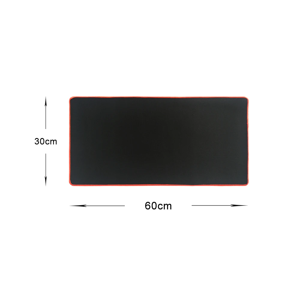 Red30x60cm Чистый черный большой игровой коврик для мыши, цветной коврик для мыши, коврик для клавиатуры, Настольный коврик для ноутбука, ноутбука, геймера, коврик для мыши - Цвет: Red30x60cm