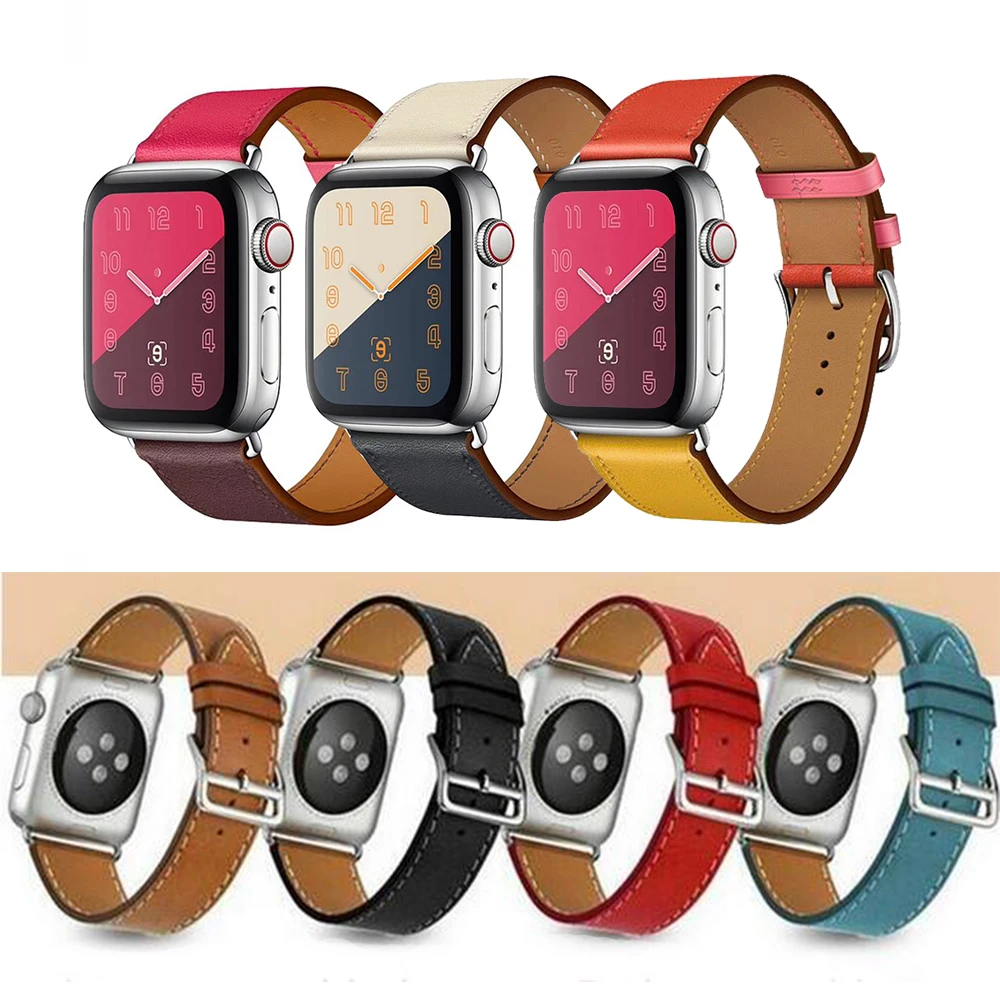 Высокое качество кожаный ремешок для Apple Watch полосы 42 мм спортивный IWatch Группа 38