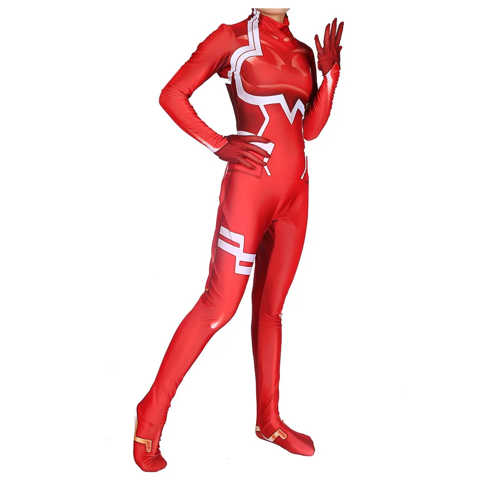 Костюм на Хэллоуин Zero Two Darling in the Franxx D.va с 3D принтом костюм |