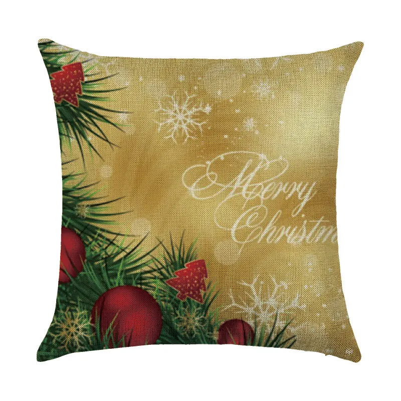 2017 Merry Christmas Cartoon Decoration Festival Pillow Case Gift Snowman Tree Bell Cushion Cover For Home Car Sofa | Дом и сад