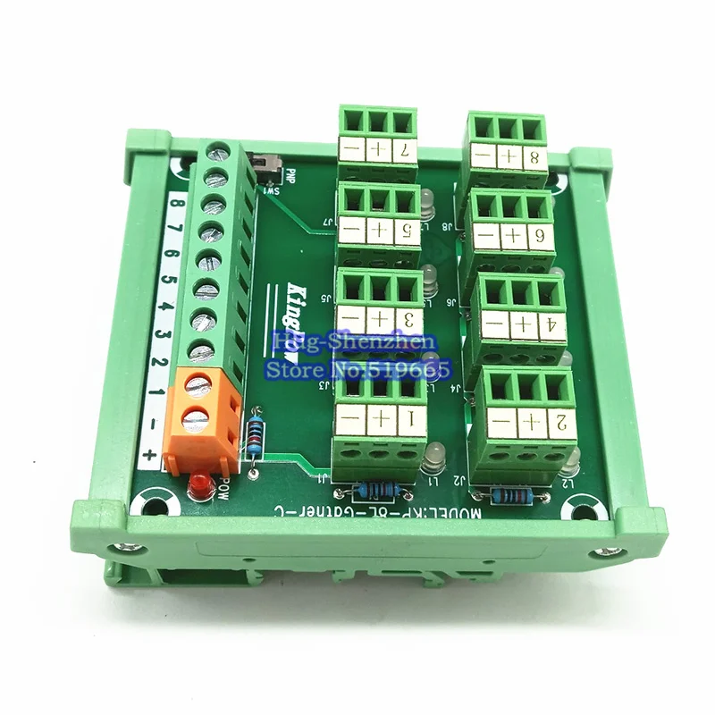 3 проводной 8 канальный Бесконтактный коммутатор PLC sensor Клеммная колодка NPN/PNP