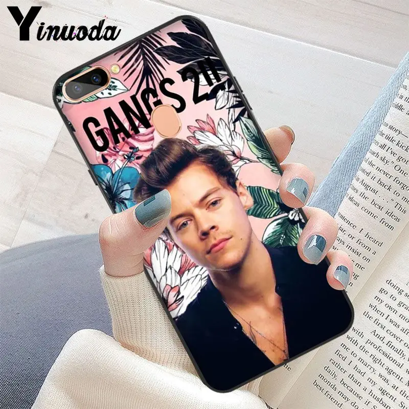 Yinuoda One Direction Tattoos Гарри черный мягкий чехол для телефона OPPO R11S Plus R15 Nornal Mirror Dream R9 |