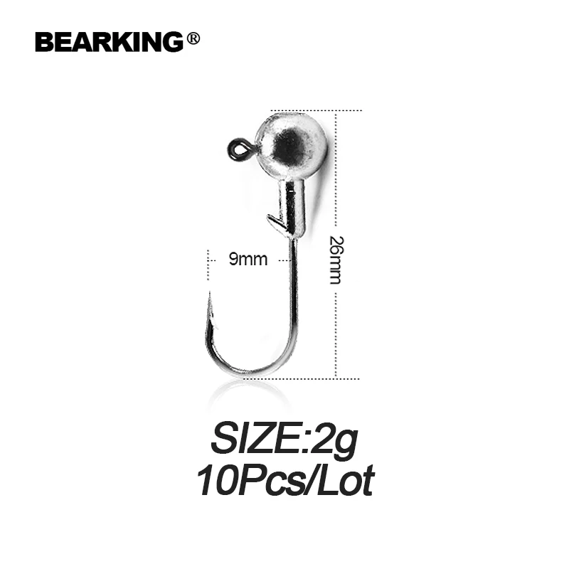 BEARKING 1 г, 2 г, 3 г, 4 г, 5 г, 6 г, 7 г, 10 г, 20 г, 22 г, кривошипный крючок, свинцовый крючок для рыбалки - Цвет: 2g