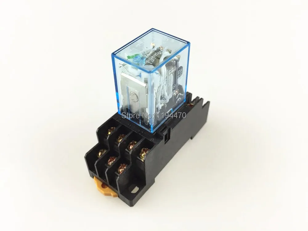 10 компл./лот реле мощности катушки MY4NJ 12 в постоянного тока миниатюрное 4NO 4NC 14