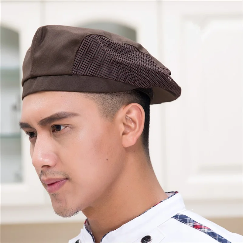 

5 Pc/Lot Unisex Mesh Breathable Forward Cap Cafe Bar Kitchen Restaurant Hotel Bakery Waiter Chef Workwear Hat Men Women Work Cap