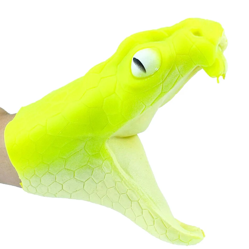 2 цвета перчатки-куклы из крокодильей кожи Змеиный Рекс мягкая виниловая ПВХ