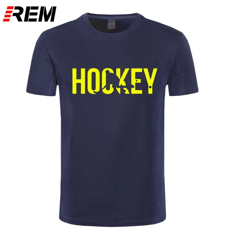 REM дизайнерские рубашки с круглым вырезом Hockeyer мужские короткие футболки с коротким рукавом - Цвет: 12