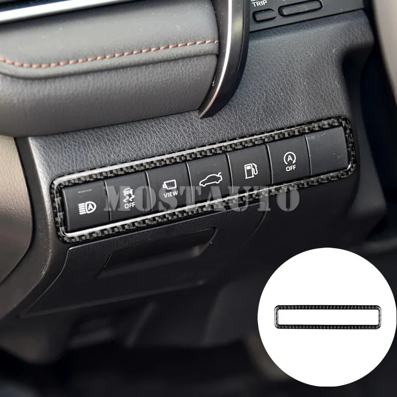 

For Toyota Camry Carbon Fiber Dashboard Control Button Trim Cover 2018-2021 1pcs Car Accessories Interior Car Decor Car Trim