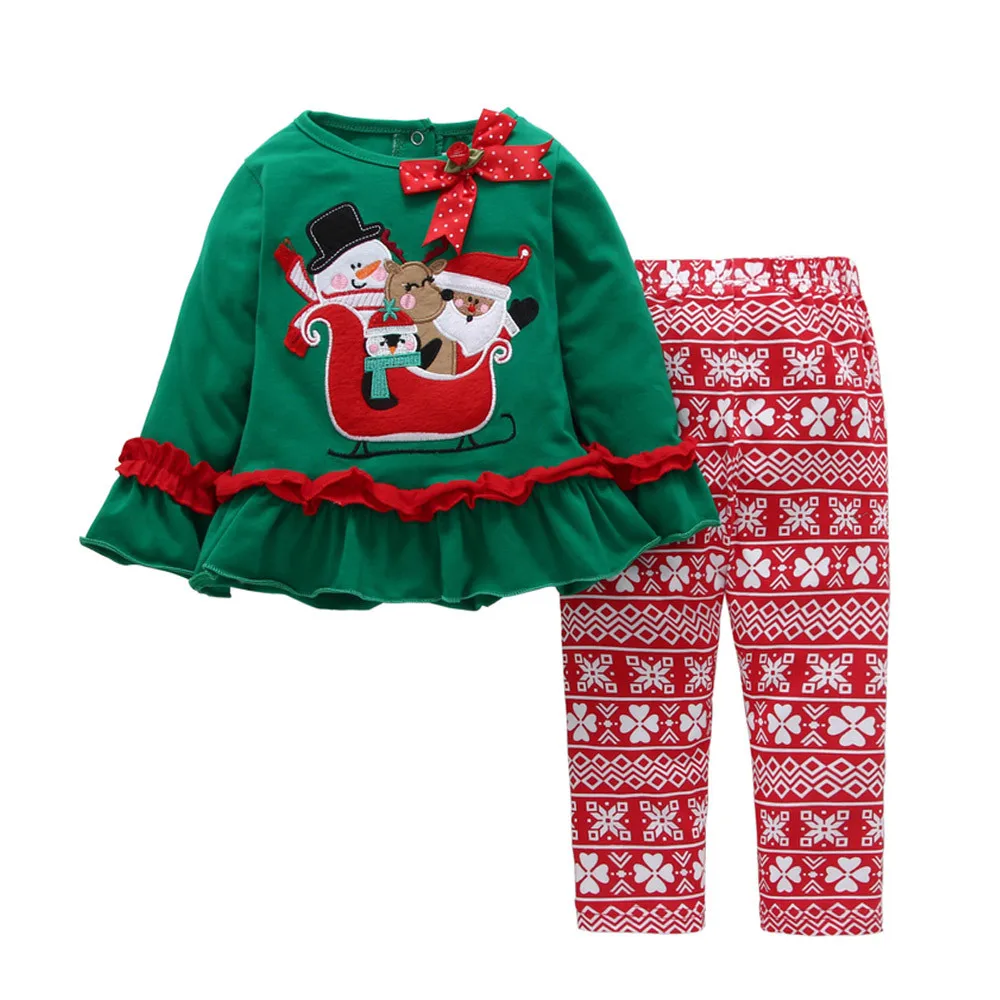 Лидер продаж модная одежда для новорожденных девочек детский Рождественский
