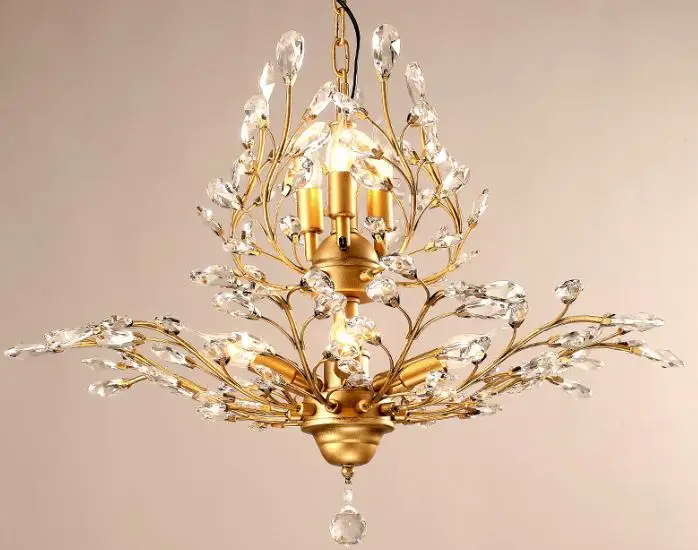 Ретро Лофт американская винтажная хрустальная люстра люстры de cristal домашнее