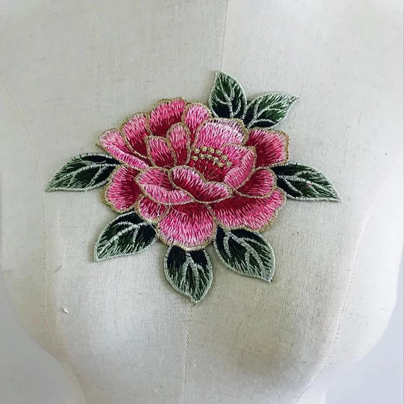 FFLACELL Лотос вышитые нашивки цветы Железный На апплике шитье на патч ремесло