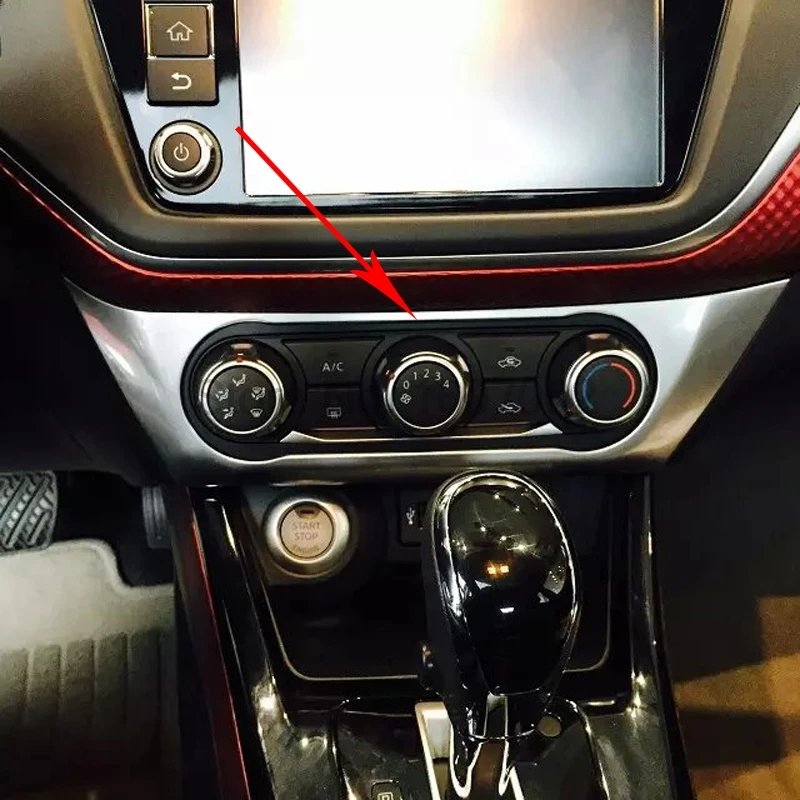 Для Nissan Lannia 2016 хромированный матовый Автомобильный интерьер кондиционера A/C