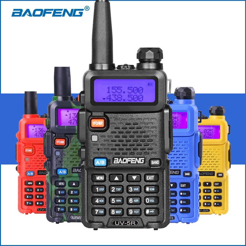 100% Оригинал baofeng 5r uv иди и болтай Walkie Talkie “иди УКВ портативной рации