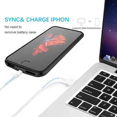 Чехол с полным покрытием для зарядного устройства для iPhone 6, 6S, 7, 8 Plus, 5, 5S SE, силиконовый чехол для внешнего аккумулятора для iPhone X, XS Max, XR
