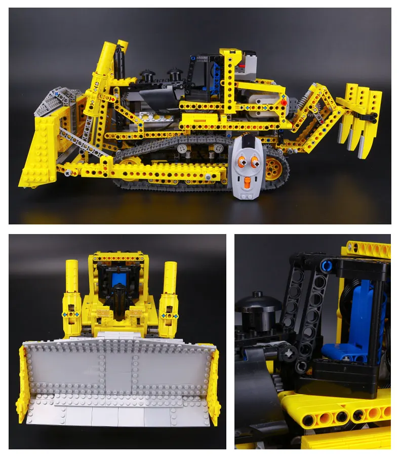 Technic 20008 бульдозер грузовик сборка строительных блоков Кирпичи совместим с 42030 бульдозер с дистанционным управлением