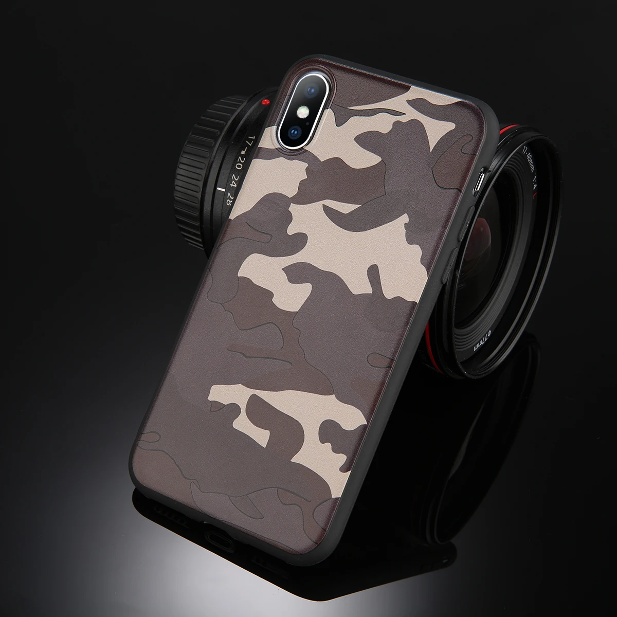 Серый Moskado военный камуфляжный чехол для iPhone 11 Pro Max 6 6S 7 8 Plus X XR XS Max чехол армейский зеленый камуфляж мягкий ТПУ чехол для телефона - Цвет: Серый