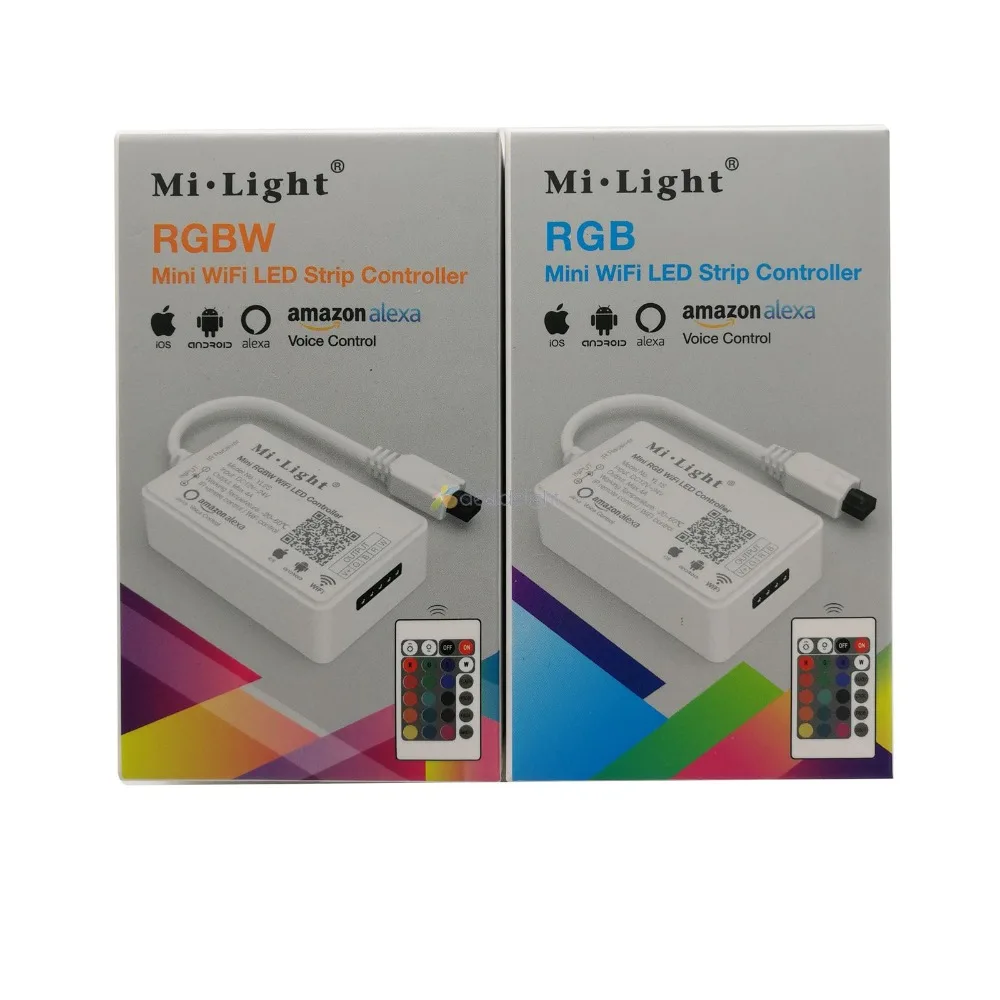 

Mi.Light WIFI LED Controller Smart Controller YL1S YL2S DC12-24V IR Remote 4G Group Alexa Control For RGB RGBW LED Strip