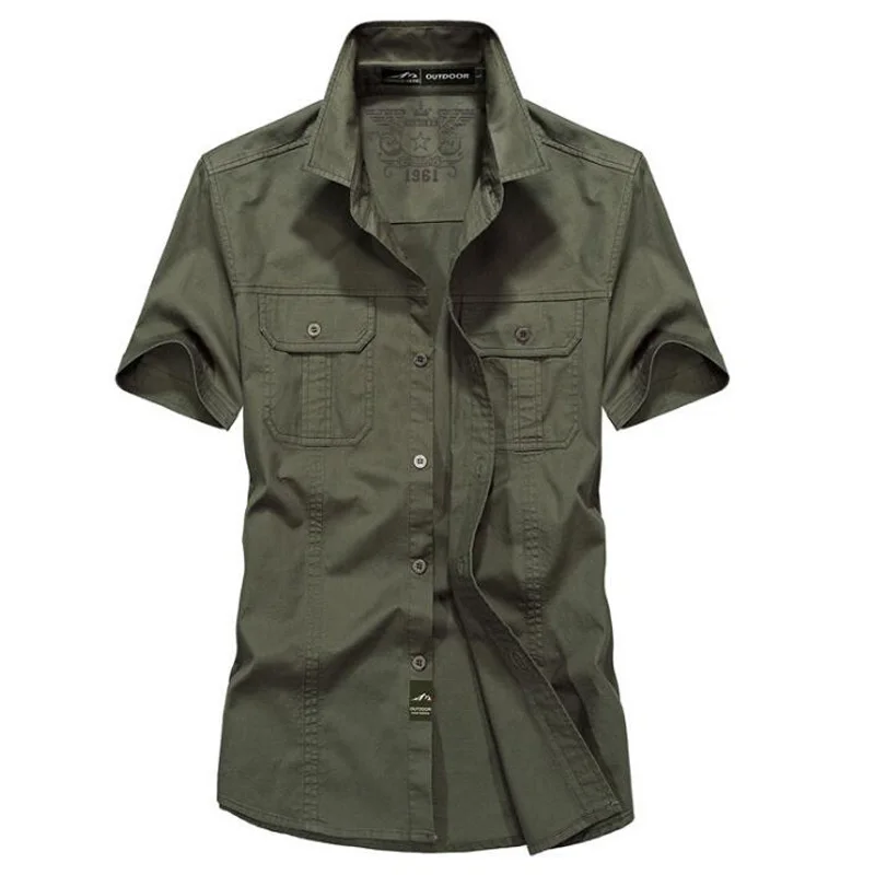 

New Men Designers Shirts Cotton Casual Shirt Short Sleeve High Quality Male Shirts