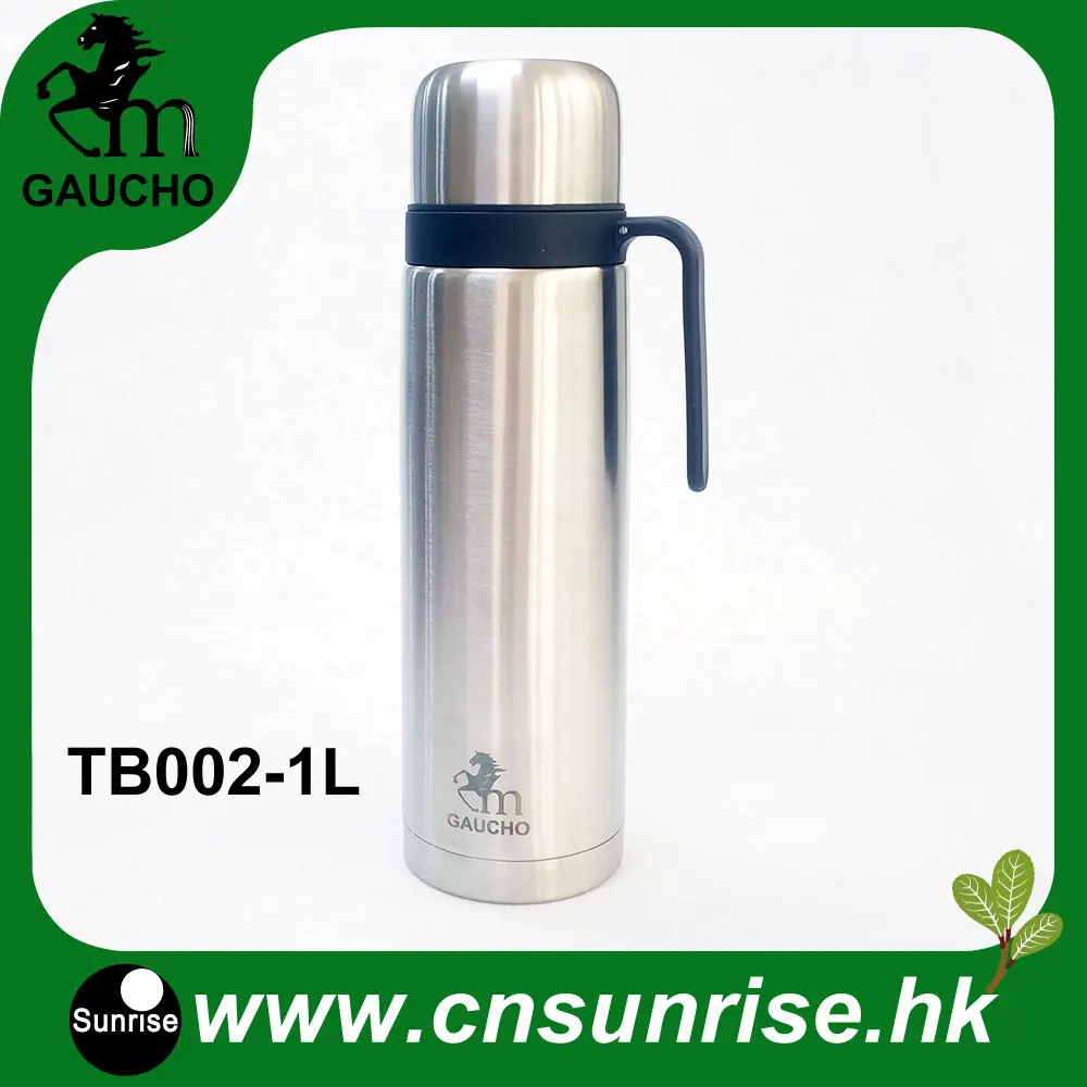 1 шт./лот термос Uruguay Yerba mate из нержавеющей стали с двойными стенками, термос, бутылка 1000 мл для Yerba mate, горячая распродажа, TB002-1L