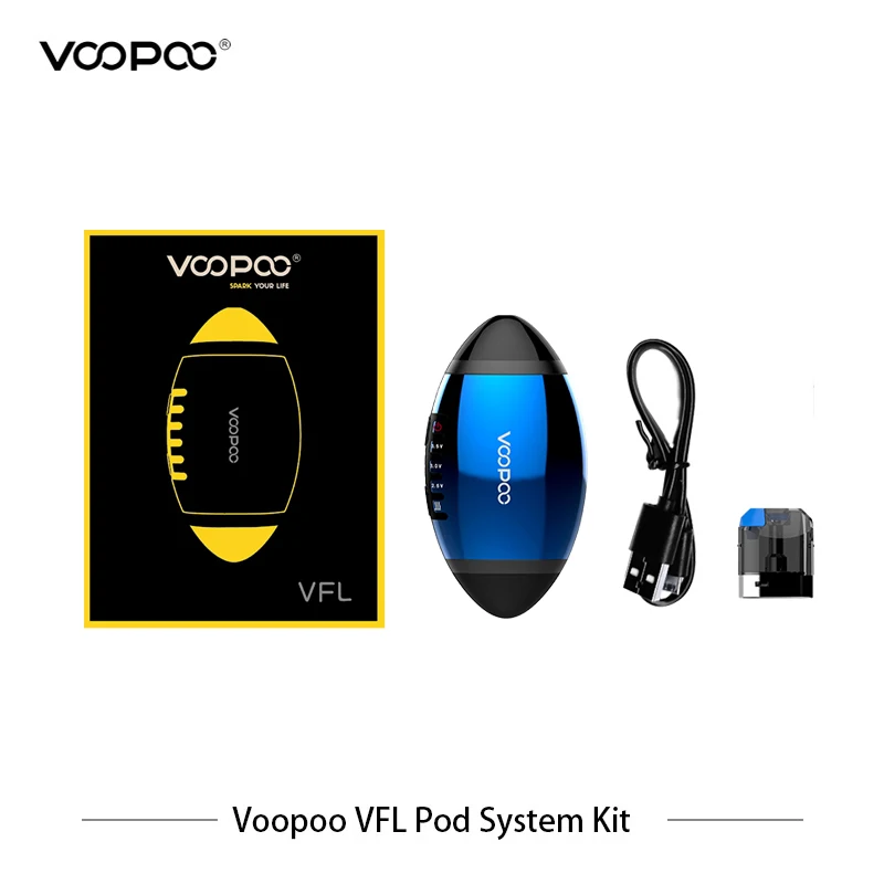 Новая электронная сигарета Voopoo VFL комплект Pod Системы Vape 650 мА/ч Батарея Макс 10w