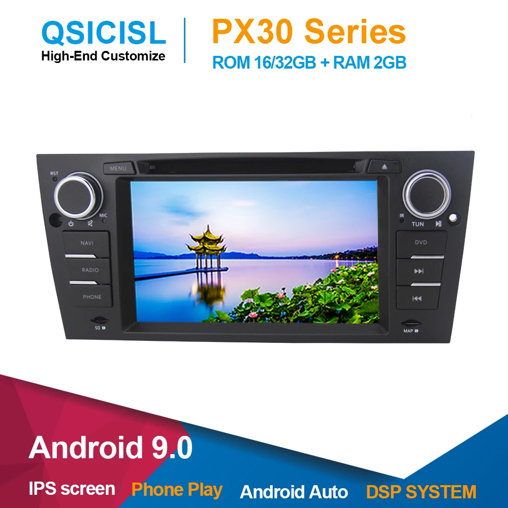 7 &quotips Android 9 0 автомобильный Радио мультимедийный плеер для BMW E90 3 серии: (2005--2012)