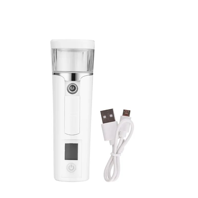 

40ML Mini Nano Facial Sprayer LCD Display Skin Care Tester Monitor Detector Face Humidifier USB Rechargeable Cooling Device