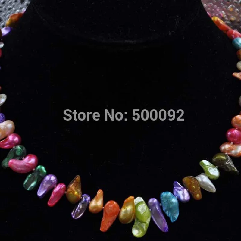 

wholesale 10 Qty similar multicolor blister real pearl necklace for girls
