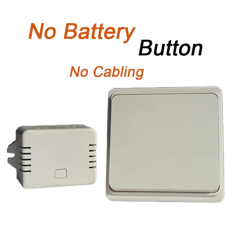 Wireless Wall Switch Waterproof Cordless Light Battery-free Button Can Be Used In Bathroom Easy To Install | Обустройство дома