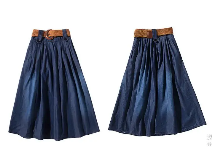 Женская джинсовая юбка с высокой талией | одежда